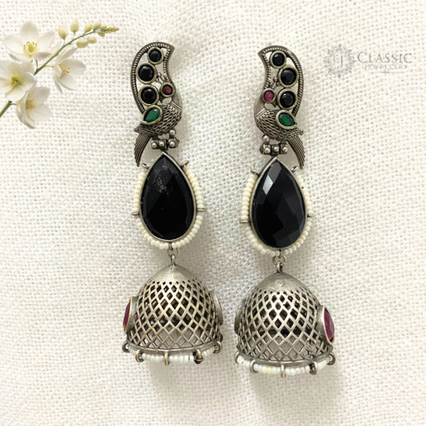 German-Silver-Dangler-Earings-black-1