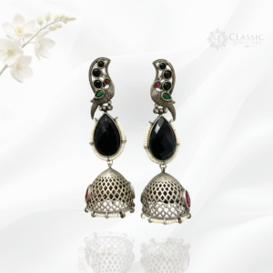 German-Silver-Dangler-Earings-black