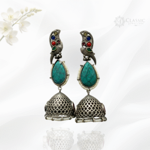 German-Silver-Dangler-Earings-green