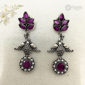 German Silver Dual Tone Earrings