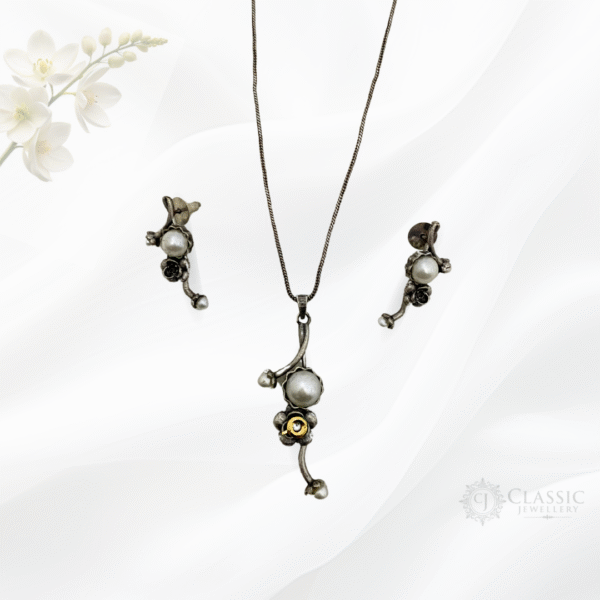 German Silver Dual Tone Necklace-12