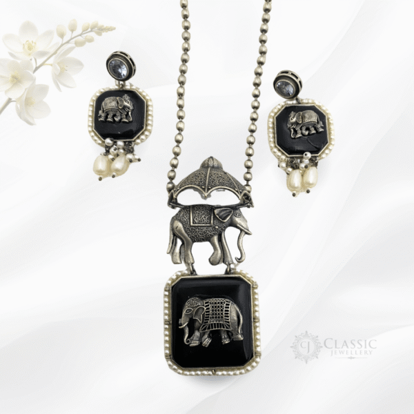 German Silver Dual Tone Necklace1