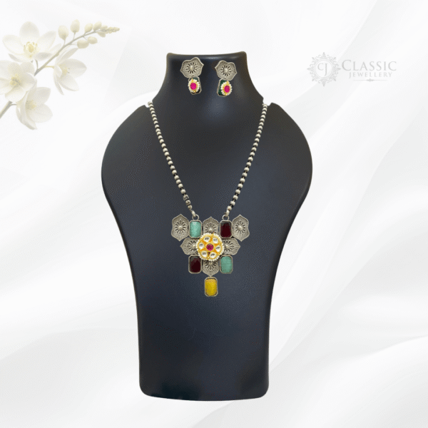 German Silver Dual Tone Necklace8