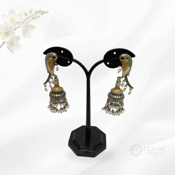 German Silver Dangler Earings - Image 2