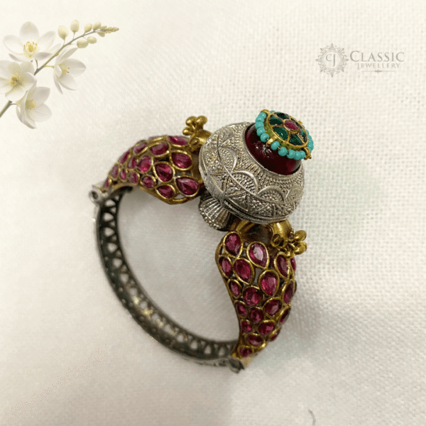 German-silver-green-kundan-kada-1