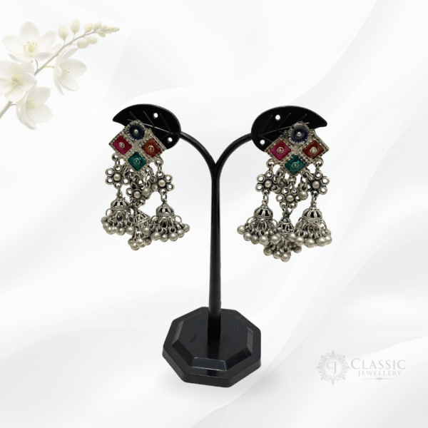 Silver Oxidized Earings - Image 2
