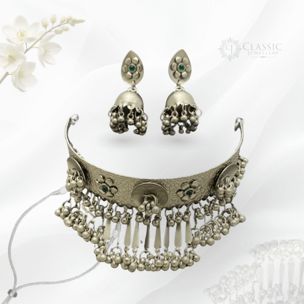 Silver Oxidized Choker - Image 2