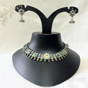 German Silver Dual Tone Necklace-16